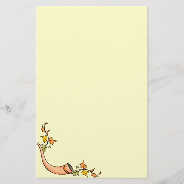 Autumn Leaves and Horn Stationery (Front)