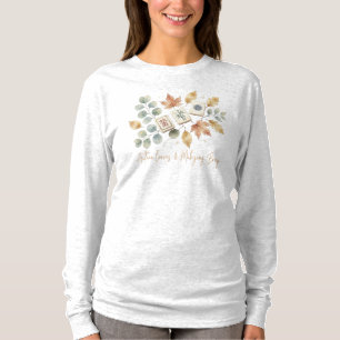 Autumn Leaves and Mahjong Breeze Vintage  T-Shirt