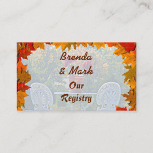 Autumn Leaves and Meadow of Love Registry Card
