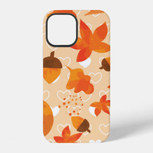 Autumn leaves and nuts. Lovely nature hand drawn i iPhone 12 Case