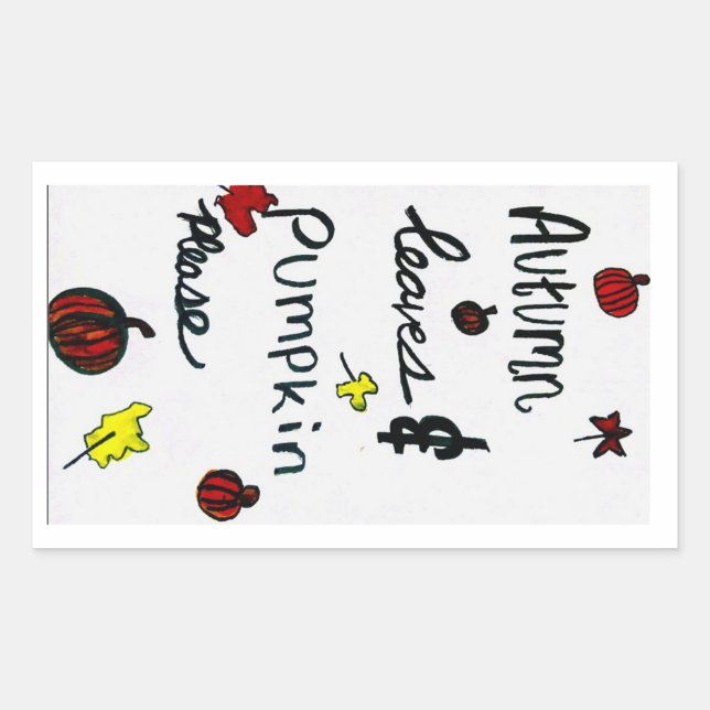 Autumn Leaves and Pumpkin Please Sticker Sheet (Front)
