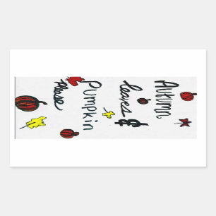 Autumn Leaves and Pumpkin Please Sticker Sheet