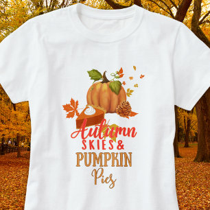 Autumn Leaves and Pumpkin T-Shirt