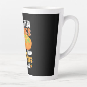 Autumn Leaves And Pumpkins Please Birthday Latte Mug