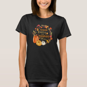 Autumn Leaves And Pumpkins Please Fall Leaves Coll T-Shirt