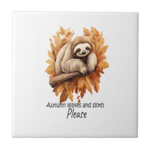 Autumn Leaves and Sloth Please Tile