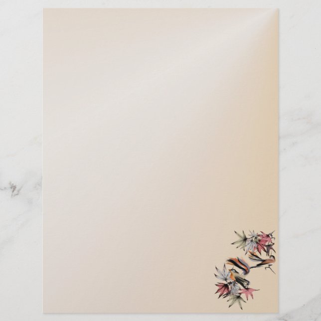 Autumn Leaves and Two Birds letterhead2_vertical. (Front)