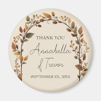 Autumn Leaves Archway Fall Foliage Art Custom Name Magnet