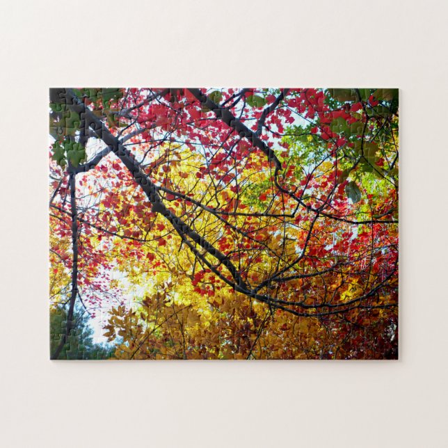 Autumn Leaves at Walden Pond Jigsaw Puzzle (Horizontal)