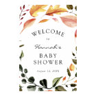 Autumn Leaves Baby Shower Welcome Sign