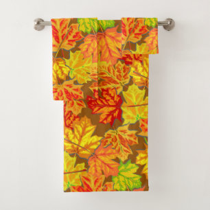 Autumn Leaves Bath Towel Set