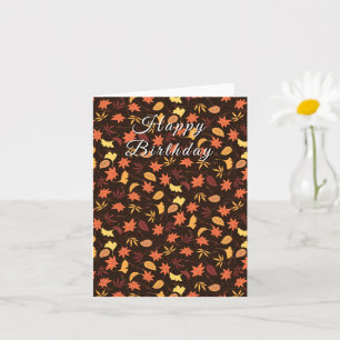 Autumn Leaves Birthday Card