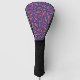 Autumn Leaves Blue Purple Golf Head Cover