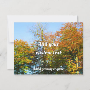 Autumn Leaves & Blue Skies - Personalised Postcard
