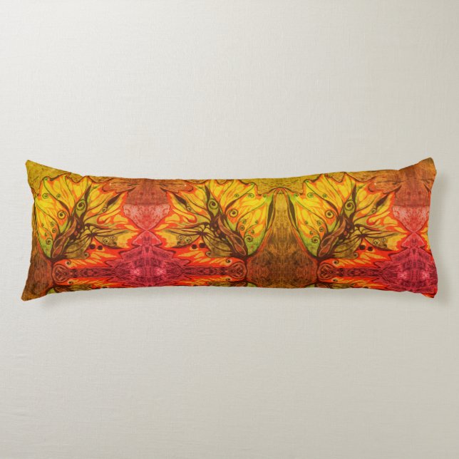 Autumn leaves body cushion (Front)