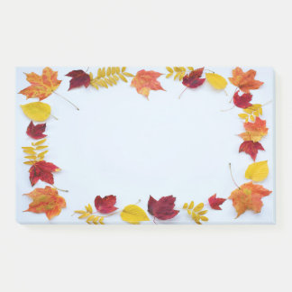 Autumn Leaves Border 1A-B Options Post-it Notes