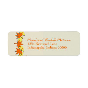 Autumn Leaves Border Return Address Labels