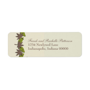 Autumn Leaves Border Return Address Labels