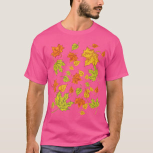 Autumn Leaves Botanical Nature Colourful Fall Leav T-Shirt