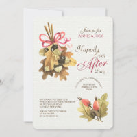 Autumn Leaves Bouquet Invitation