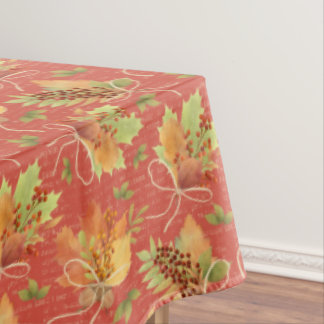 Autumn Leaves Bouquet - Red Tablecloth