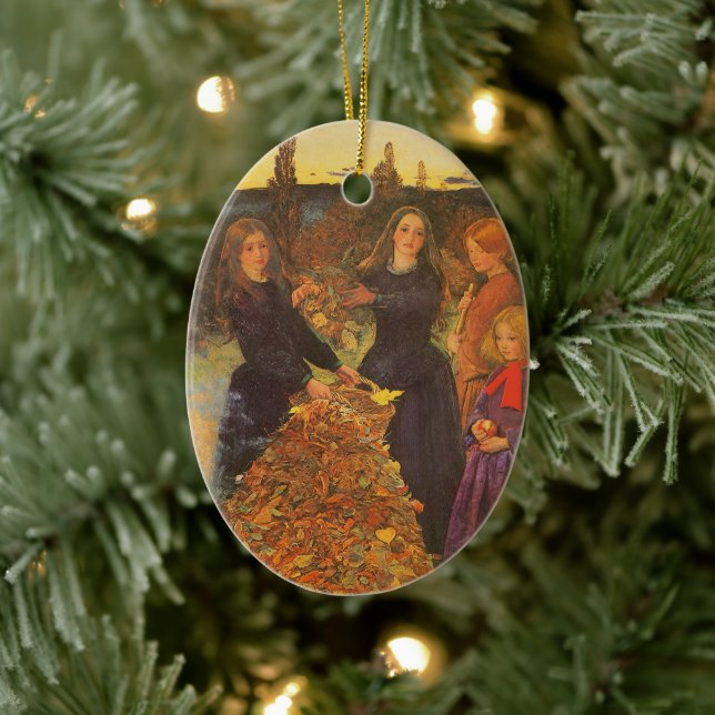 Autumn Leaves by Sir John Everett Millais Ceramic Tree Decoration (Tree)
