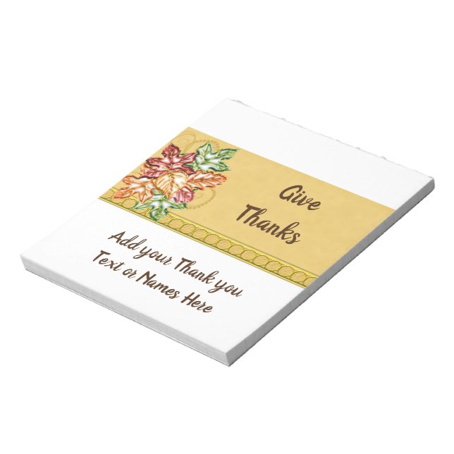 Autumn Leaves Candy Bar Wrappers Favours Notepad (Rotated)