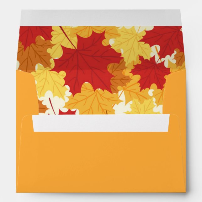 Autumn Leaves Card Envelope (Back (Bottom))