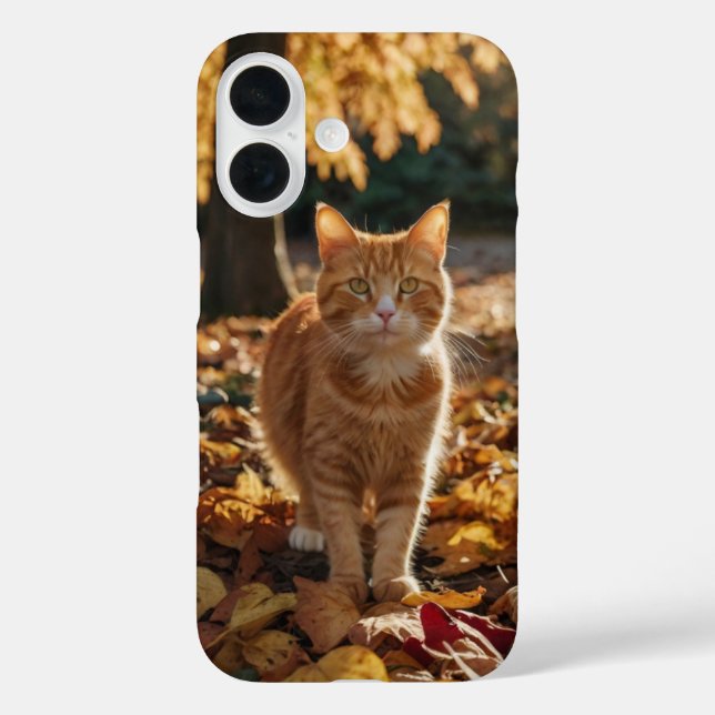 Autumn Leaves Cat Case-Mate iPhone Case (Back)