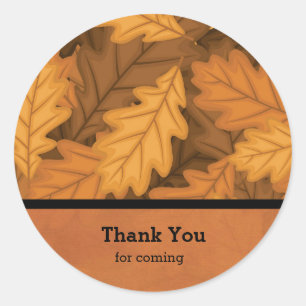 Autumn leaves classic round sticker