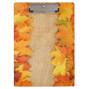 Autumn leaves clipboard