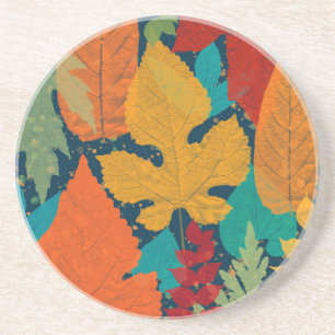 Autumn leaves coaster