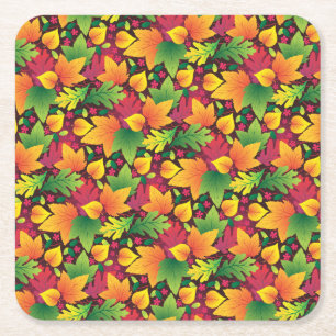 Autumn Leaves Coaster Set