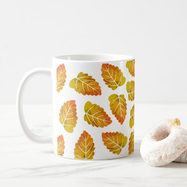 Autumn Leaves Coffee Mug (With Donut)