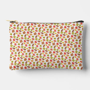 Autumn Leaves Colourful Pattern Accessory Pouch