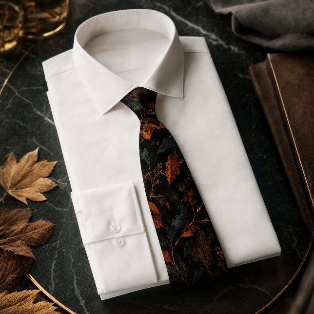 Autumn Leaves Colourful Pattern Tie (Autumn Leaves Colorful Pattern Neck Tie)