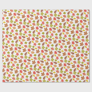 Autumn Leaves Colourful Pattern Wrapping Paper
