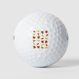 Autumn Leaves Colourfull Golf Balls