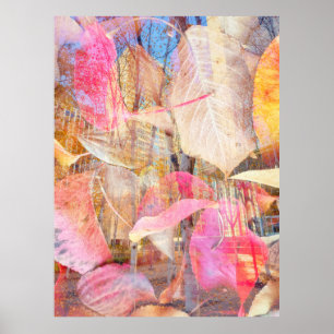 Autumn Leaves Colours Abstract Poster