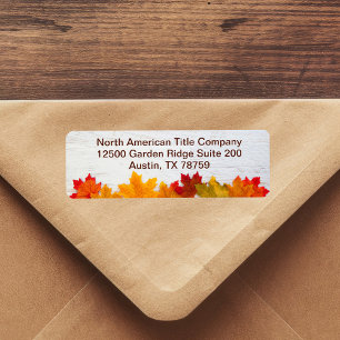 Autumn Leaves Company Thanksgiving Return Address