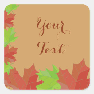 Autumn Leaves Craft Square Sticker