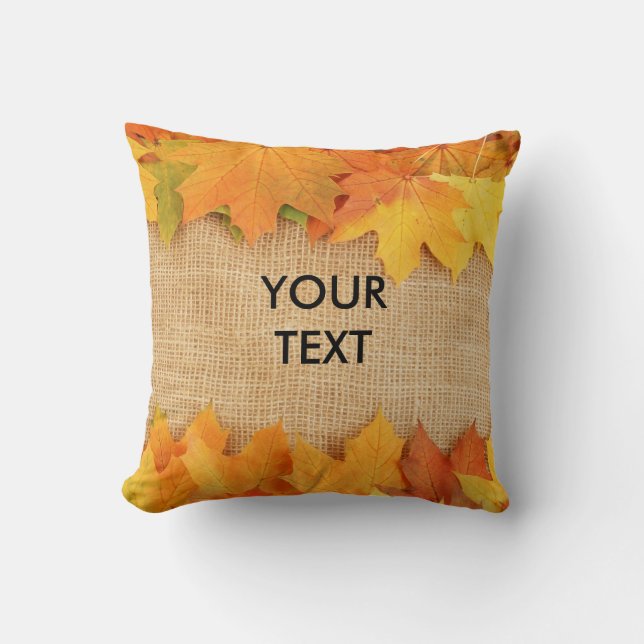 Autumn leaves cushion (Front)