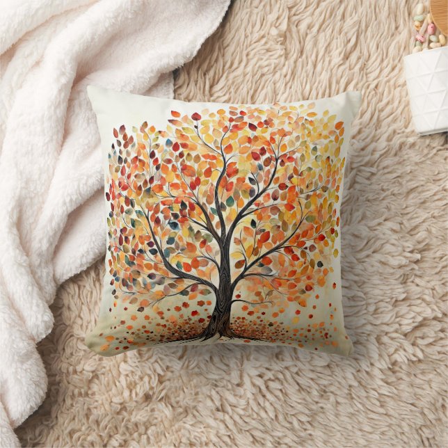 Autumn Leaves Decorative Tree Cushion (Blanket)