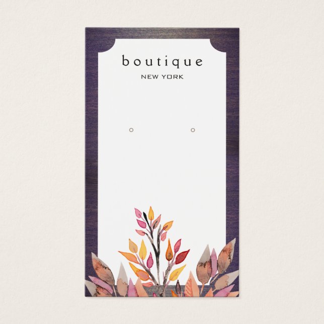Autumn Leaves Earring Display Card (Front)