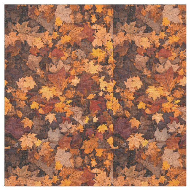 Autumn leaves fabric (Close Up)