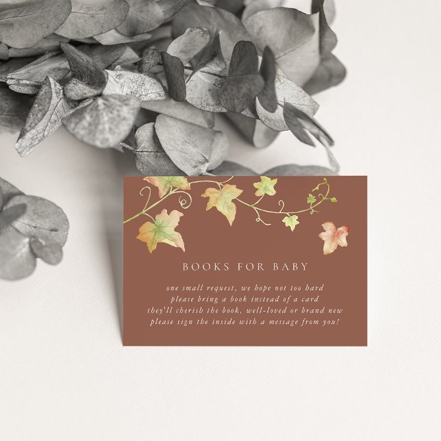 Autumn Leaves Fall Baby Shower Book Request Enclosure Card (Creator Uploaded)