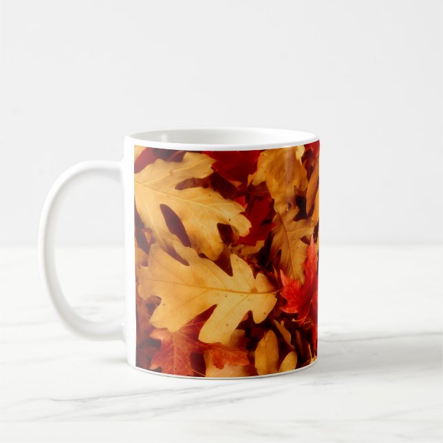 Autumn Leaves - Fall Colour Coffee Mug (Left)