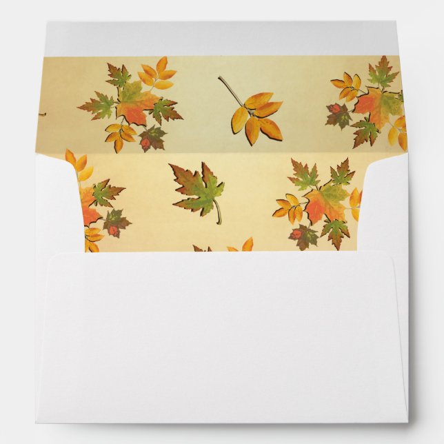 Autumn leaves fall colour mailing envelopes (Back (Bottom))