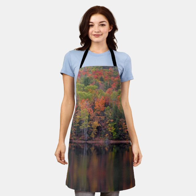 Autumn Leaves Fall Colour Scene Apron (Worn)