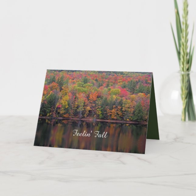 Autumn Leaves Fall Colour Scene Greeting Card (Front)